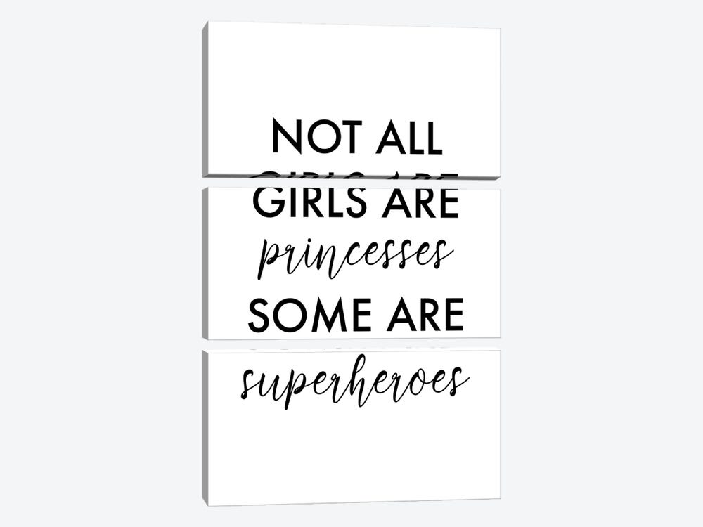 All Girls Are Superheroes by Mambo Art Studio 3-piece Art Print