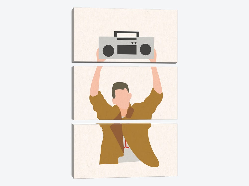 Say Anything Boombox by Mambo Art Studio 3-piece Canvas Art Print