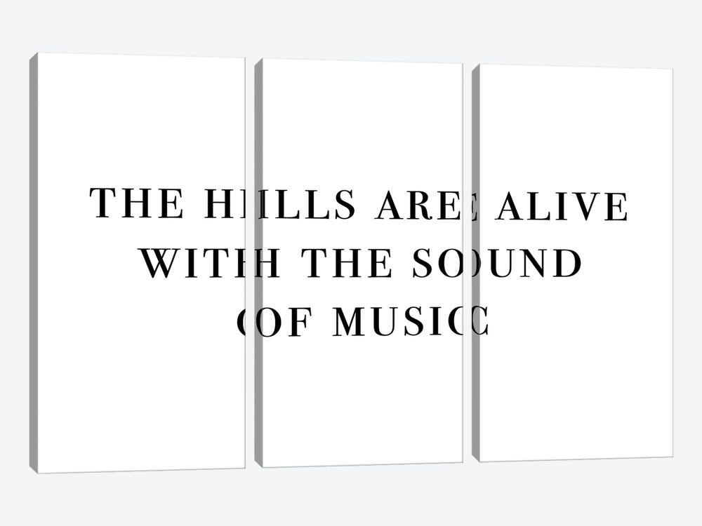 The Hills Are Alive With The Sound Of Music Landscape by Mambo Art Studio 3-piece Canvas Art Print