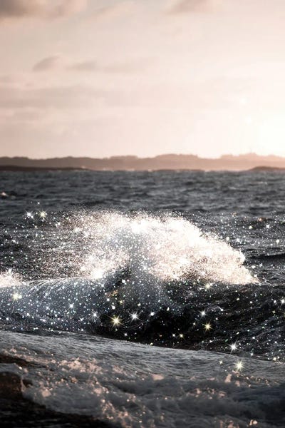 The Glitterati: Wave Sunset Glitter by Mambo Art Studio