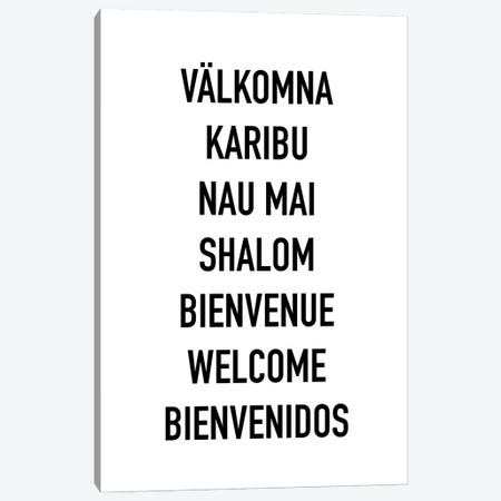 Welcome Languages Canvas Print #MSD67} by Mambo Art Studio Canvas Artwork