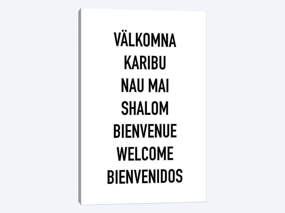 Welcome Languages by Mambo Art Studio 1-piece Canvas Print