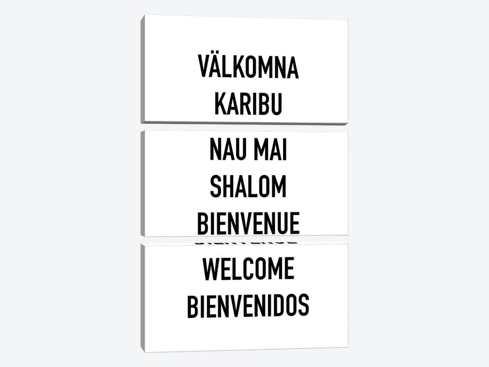Welcome Languages by Mambo Art Studio 3-piece Art Print