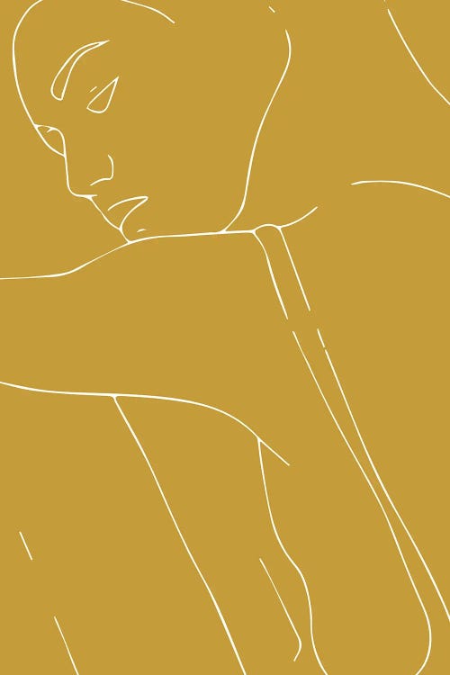 Woman Outline Mustard