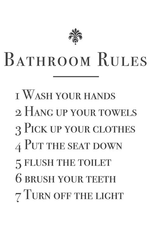 Bathroom Rules