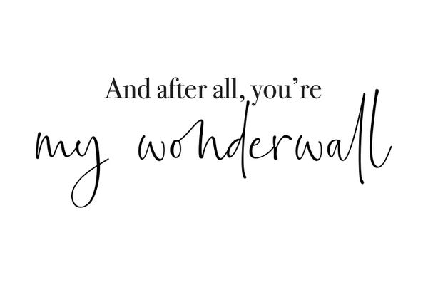 Song Lyrics: Wonderwall Cute Font by Mambo Art Studio