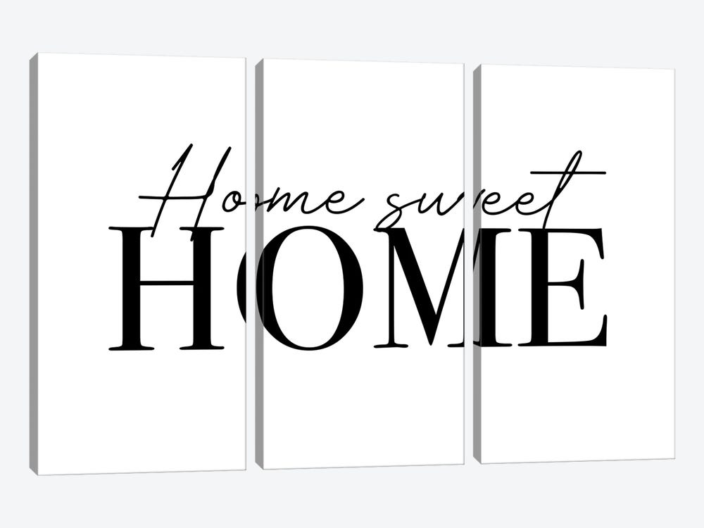 Home Sweet Home by Mambo Art Studio 3-piece Canvas Art Print