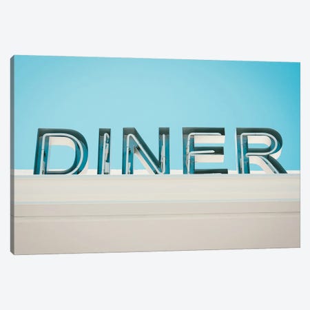 Retro Diner Sign Photo Canvas Print #MSD83} by Mambo Art Studio Canvas Art Print