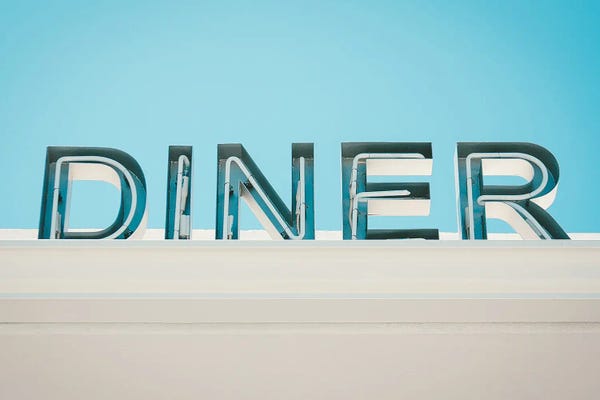 Mambo Art Studio: Retro Diner Sign Photo by Mambo Art Studio