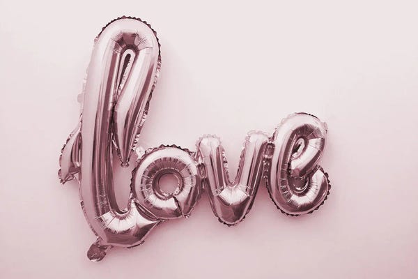 Mambo Art Studio: Love Pink Ballon by Mambo Art Studio
