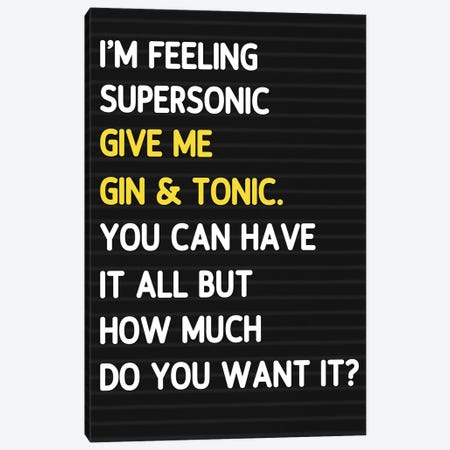 Super Sonic - Letterboard Style Canvas Print #MSD88} by Mambo Art Studio Canvas Print
