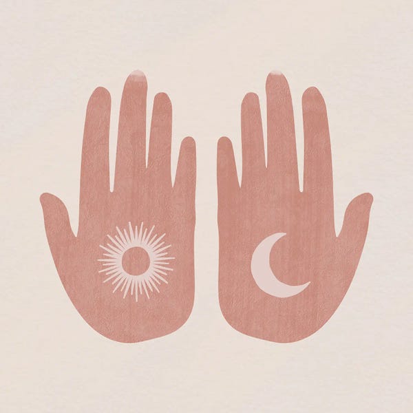 Sun & Moon: Sun, Moon, Hands by Mambo Art Studio