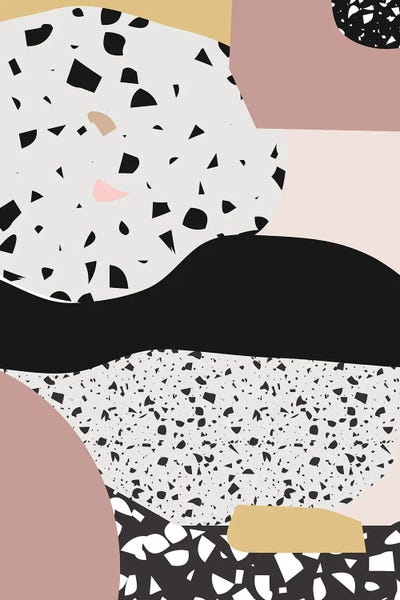 Terrazzo Pink by Mambo Art Studio metal wall art