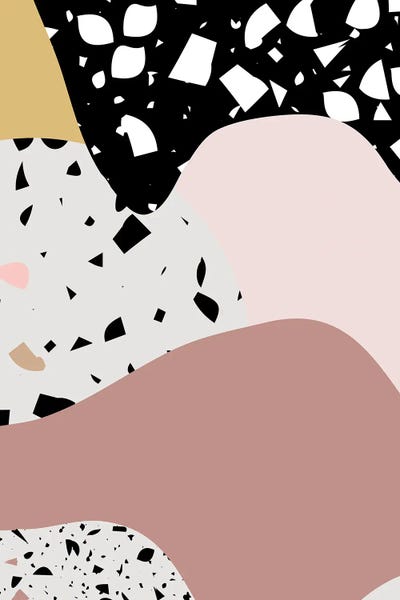 Terrazzo Pink Big by Mambo Art Studio metal wall art