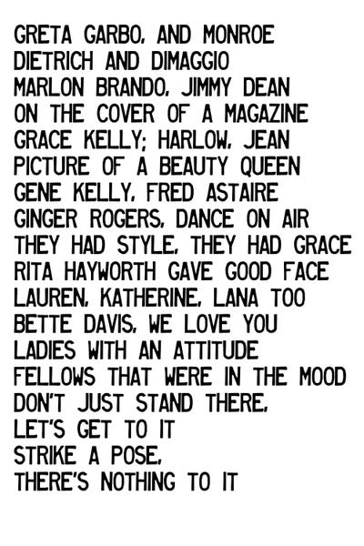 Vogue Lyrics Canvas Wall Art by Mambo Art Studio iCanvas