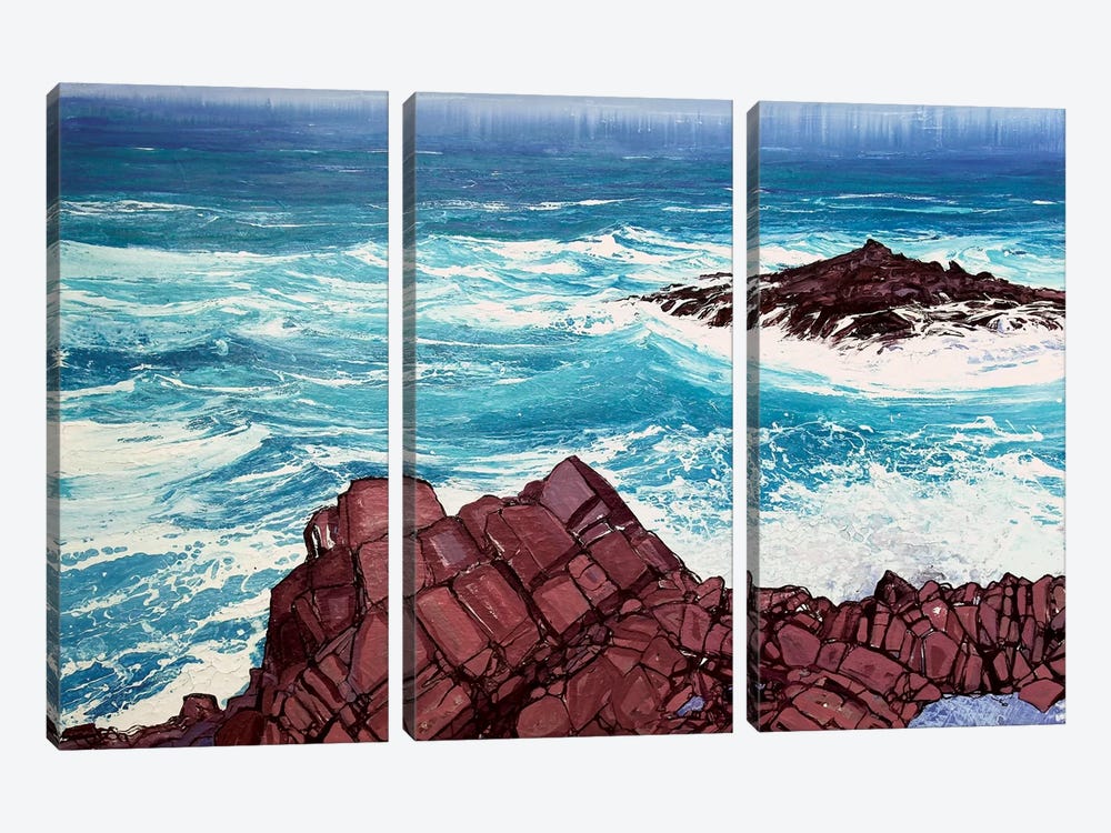 Seaspray, Red Rocks IV by Michael Sole 3-piece Canvas Artwork