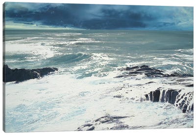 Seaspray, Rocks IV Canvas Art Print - Michael Sole