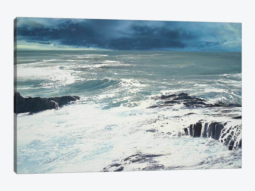 Seaspray, Rocks IV by Michael Sole 1-piece Canvas Print