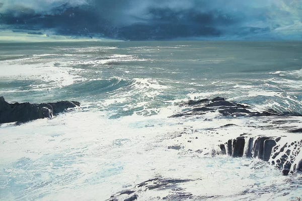 Michael Sole: Seaspray, Rocks IV by Michael Sole
