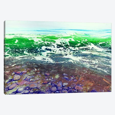 Emerald Pebbles Canvas Print #MSE60} by Michael Sole Canvas Wall Art