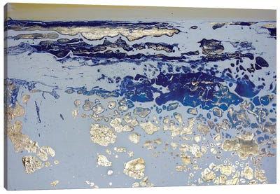 English Gold XVII Canvas Art Print - Pantone 2020 Classic Blue