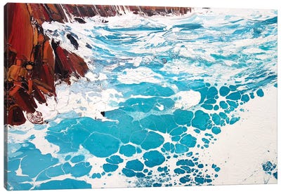 Seaspray, Red Rocks IX Canvas Art Print - Water Art