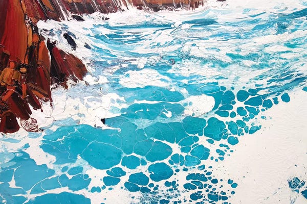 Water Close-Ups: Seaspray, Red Rocks IX by Michael Sole