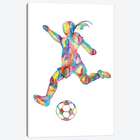 Soccer Girl Canvas Print #MSG109} by Maryna Salagub Art Print