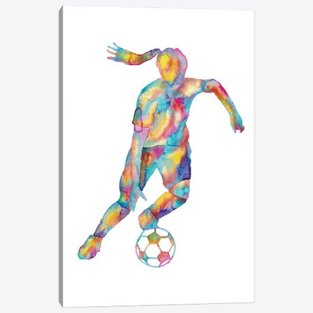Soccer Girl Art Canvas Print #MSG110} by Maryna Salagub Canvas Artwork