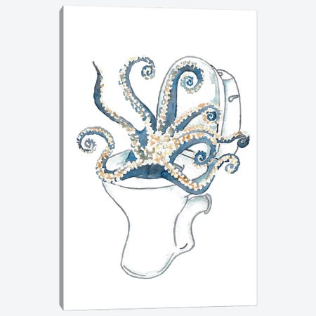 Octopus Toilet Canvas Print #MSG142} by Maryna Salagub Art Print