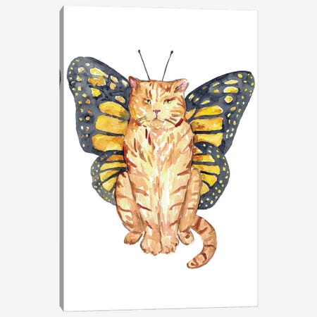 Cat Butterfly Wings Canvas Print #MSG17} by Maryna Salagub Canvas Art