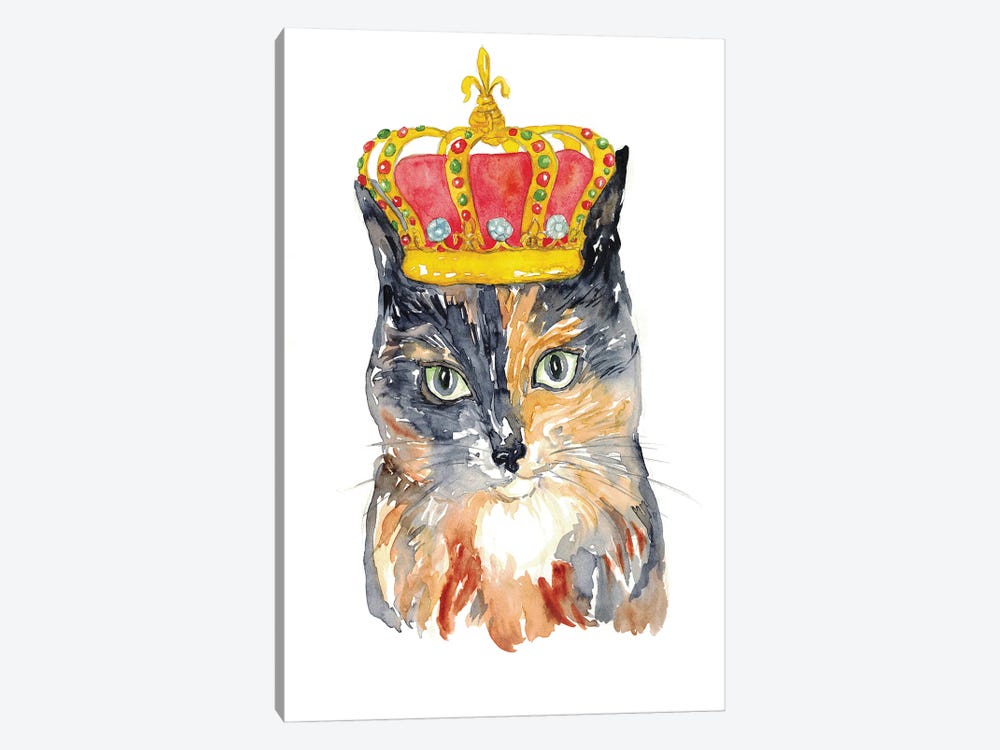 Cat Crown by Maryna Salagub 1-piece Canvas Art Print