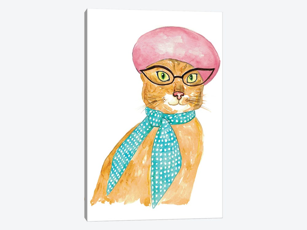 Cat In Hat by Maryna Salagub 1-piece Art Print