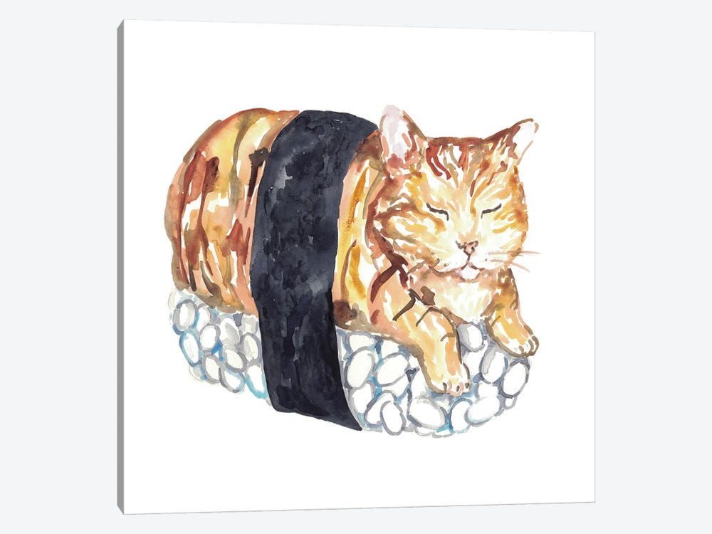 Cat Sushi by Maryna Salagub 1-piece Art Print