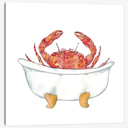 Crab Bath Canvas Print #MSG50} by Maryna Salagub Art Print