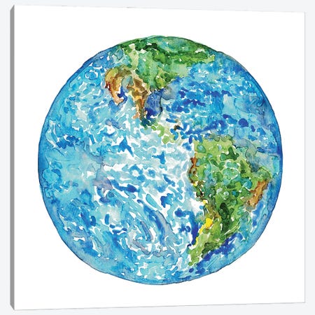 Planet Earth Canvas Print #MSG57} by Maryna Salagub Canvas Artwork