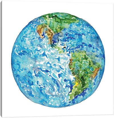 Planet Earth Canvas Art Print - Maryna Salagub