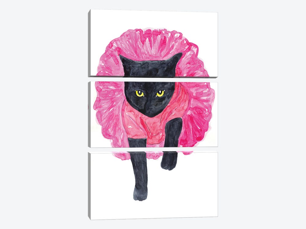 Cat Ballerina by Maryna Salagub 3-piece Art Print
