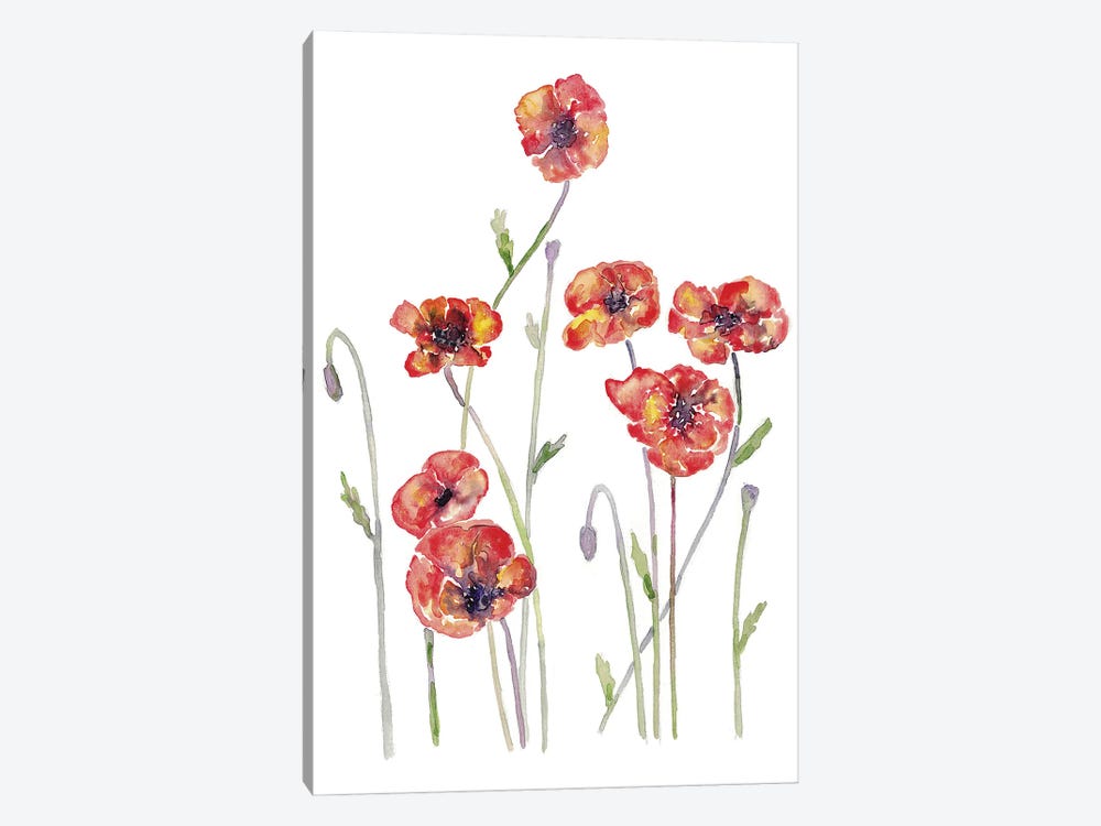 Flower Poppyflo by Maryna Salagub 1-piece Canvas Art Print