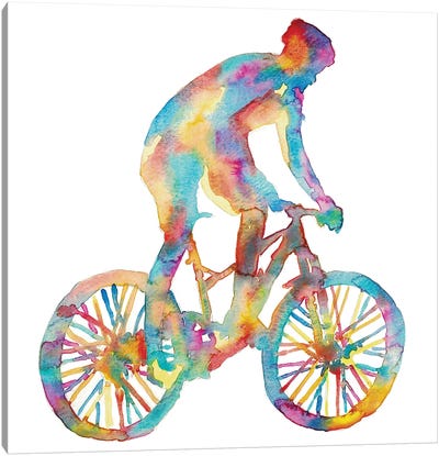 Bicycle Artwork Canvas Art Print - Cycling Art