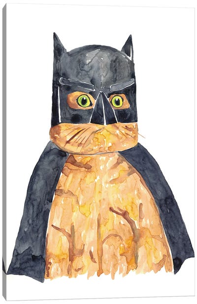 Bat Cat Canvas Art Print - Maryna Salagub