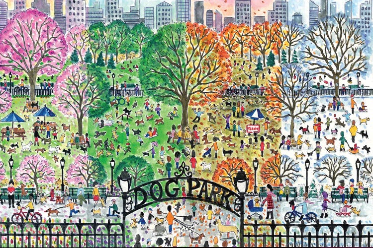 Dog Park by Michael Storrings wall art