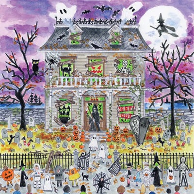 Haunted House by Michael Storrings multi panel art