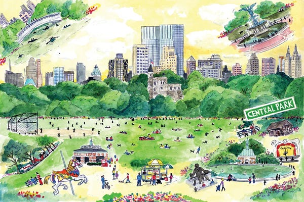 Manhattan: Central Park Spring by Michael Storrings