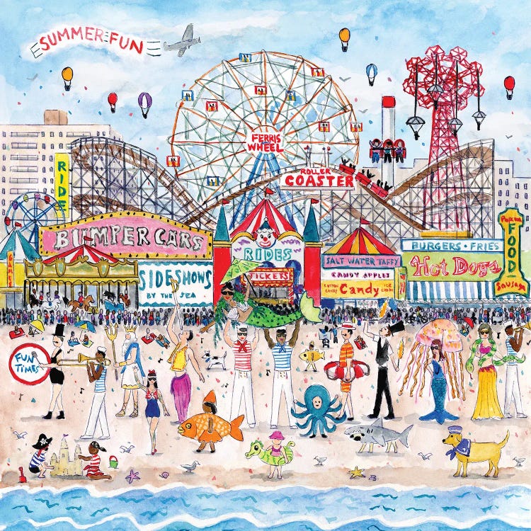 Amusement Park by Michael Storrings wall art