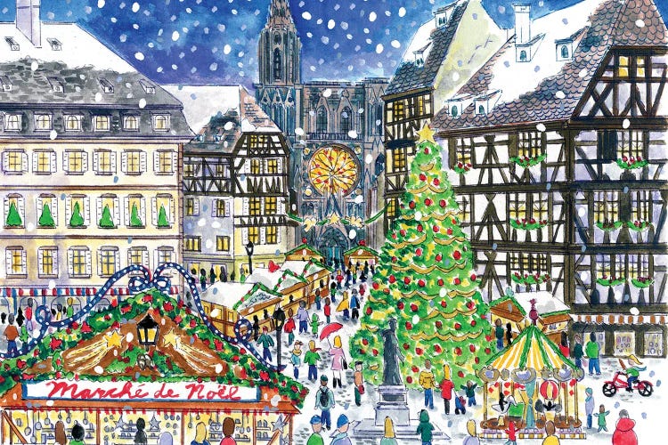 Christmas In France by Michael Storrings wall art