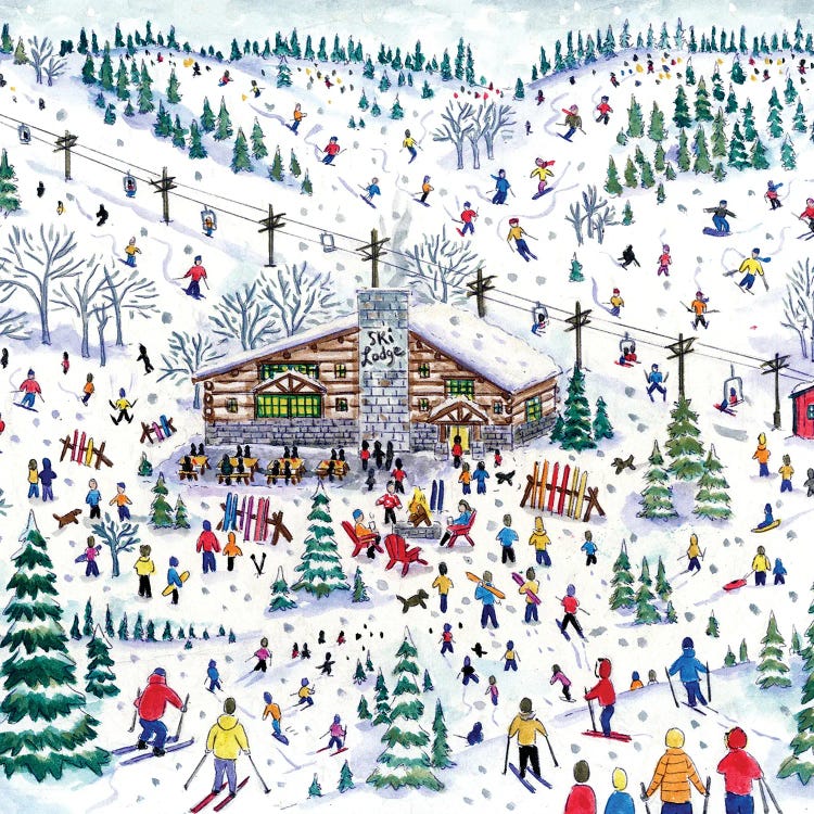 Apres Ski by Michael Storrings wall art