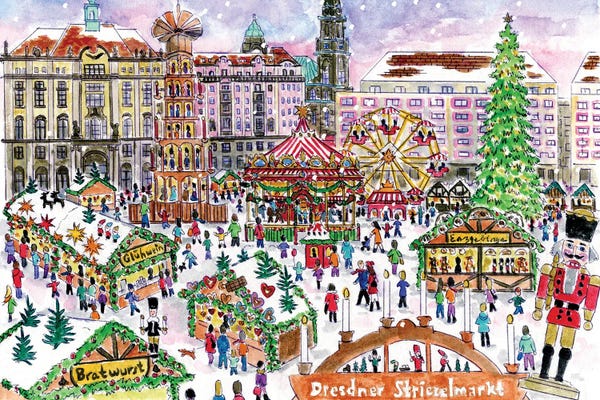 Scenes Of The Season: German Christmas Market by Michael Storrings