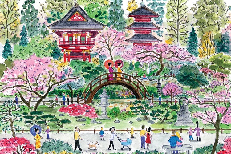 Japanese Tea Garden by Michael Storrings wall art