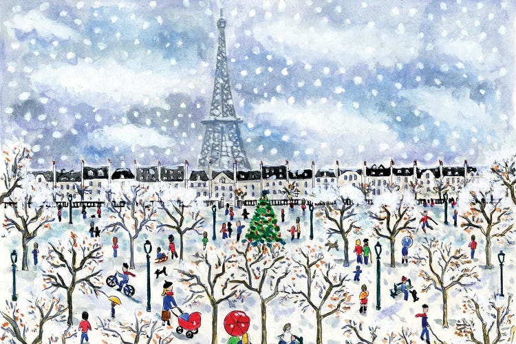 Snowfall in Paris